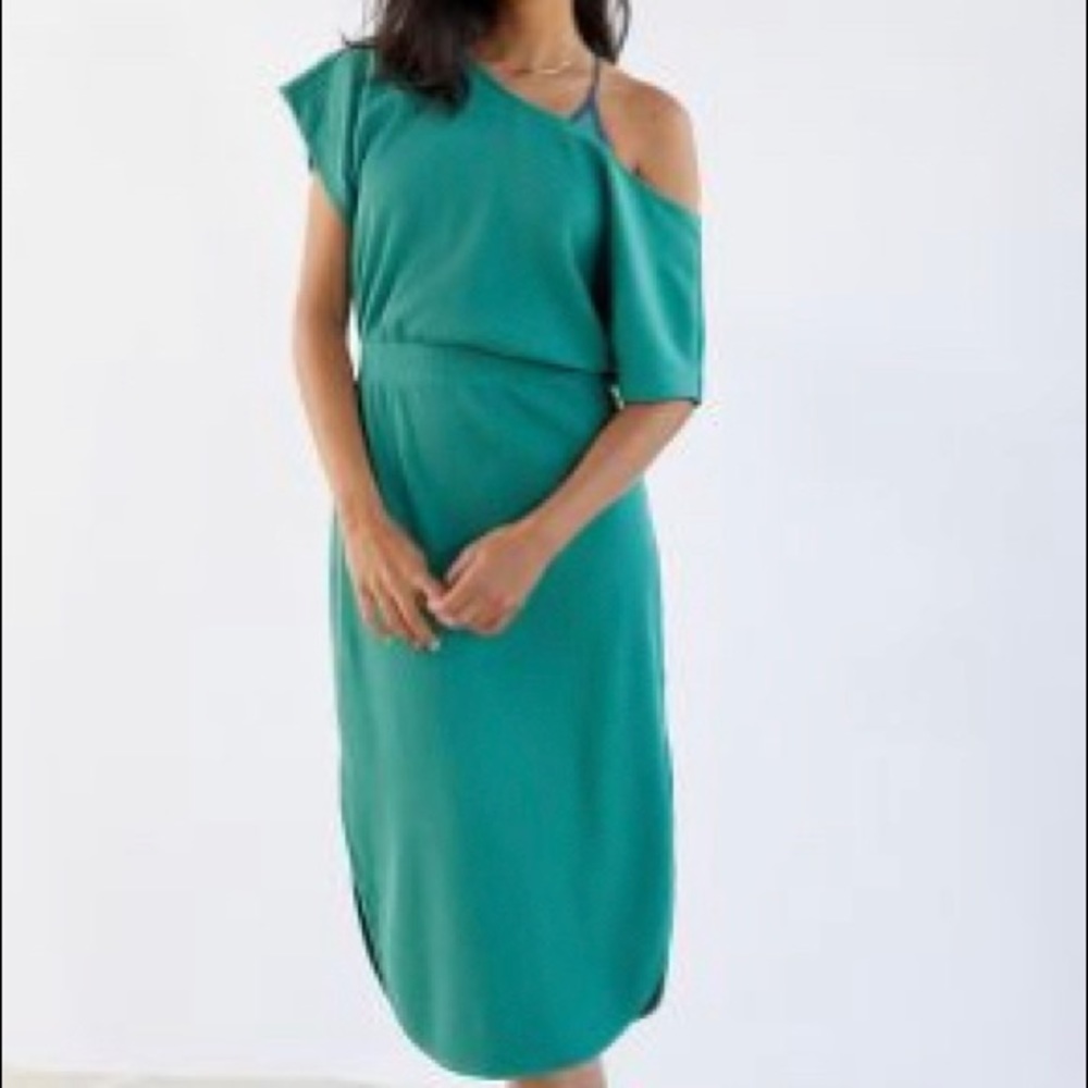 Daily Practice by Anthropologie Dolman-Sleeved Dress XS NWT Green